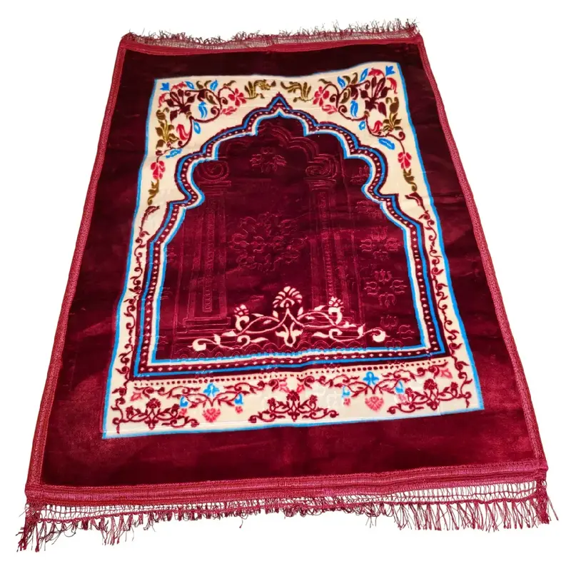 Thick Cushioned Prayer Mat - Comfortable for Prayer with Soft Plush Surface and cushioning prayerrug