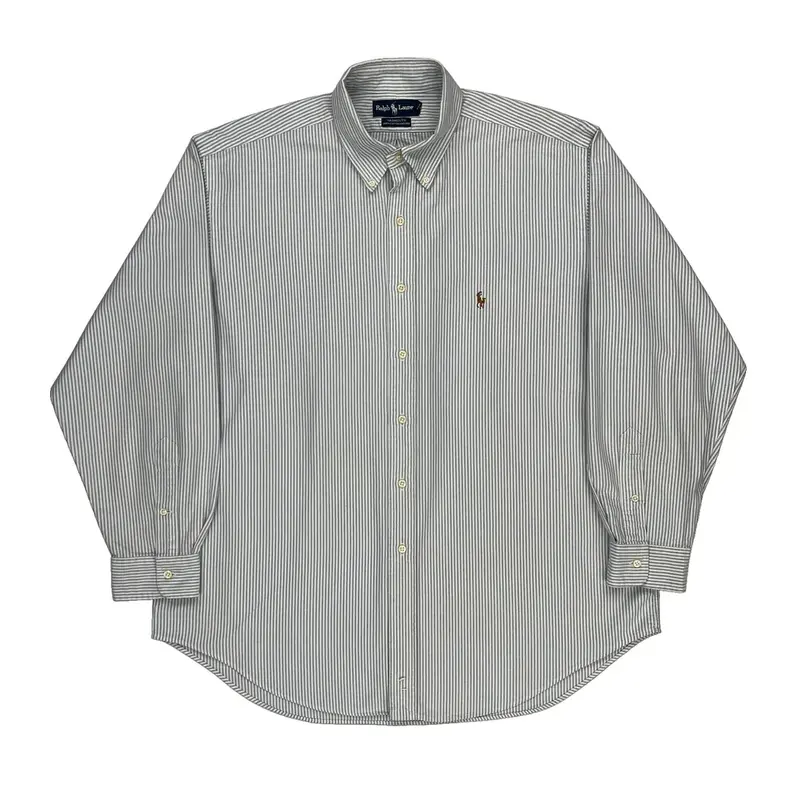 Yarmouth Ralph Lauren Striped Shirt - XL Blue Cotton