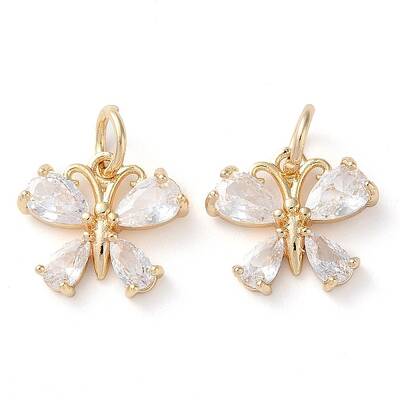 Rack Plating Brass Micro Pave Clear Cubic Zirconia Chrams