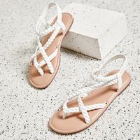 Women's Wide Width Flat Sandals, Flip Flop Casual Strapy Sandals Slip on Summer Beach Shoes for Women.