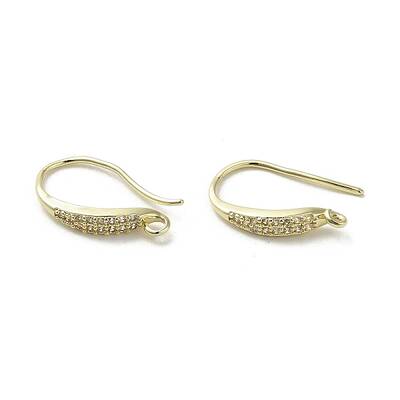 Brass Micro Pave Cubic Zirconia Earring Hooks