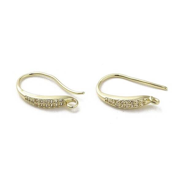 Brass Micro Pave Cubic Zirconia Earring Hooks