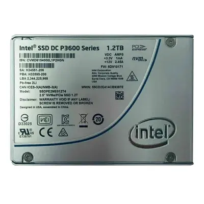 SSDPE2ME012T401 Intel DC P3600 1.2TB Multi-Level Cell PCI Express 3.0 x4 NVMe U.2 2.5-Inch Solid State Drive