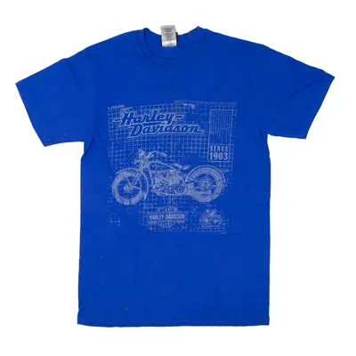 HARLEY DAVIDSON Bald Eagle Munising Michigan T-Shirt Blue Short Sleeve Mens S