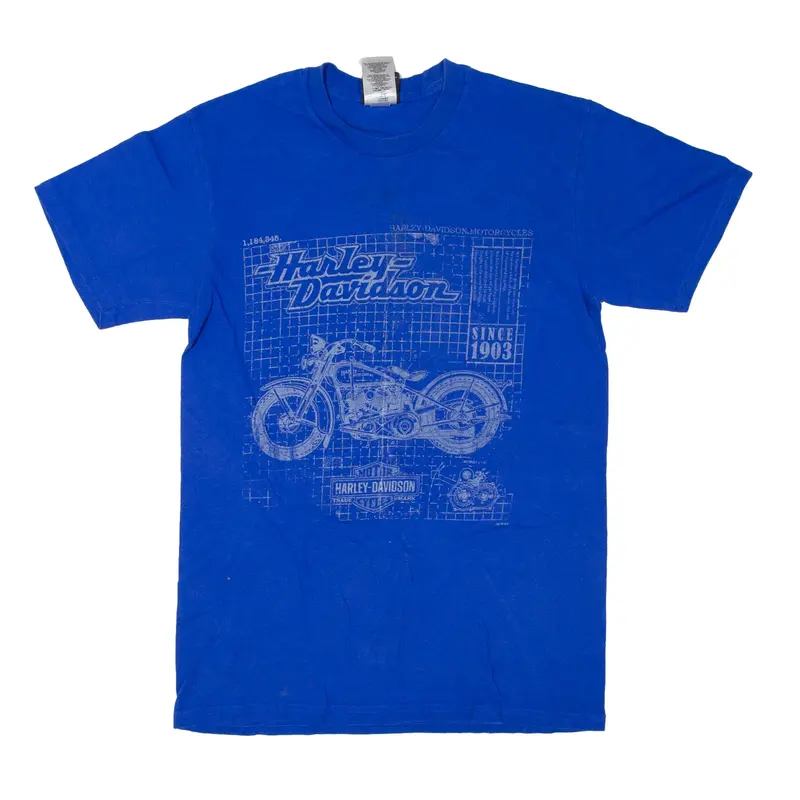 HARLEY DAVIDSON Bald Eagle Munising Michigan T-Shirt Blue Short Sleeve Mens S