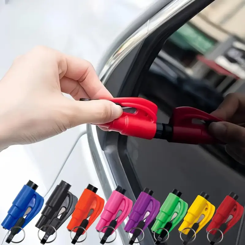 2 in 1 Car Emergency Escape Tool, Window Breaker, Portable Glass Breaker, Keychain Cutter, Emergency Escape Tool for Car Mot...
