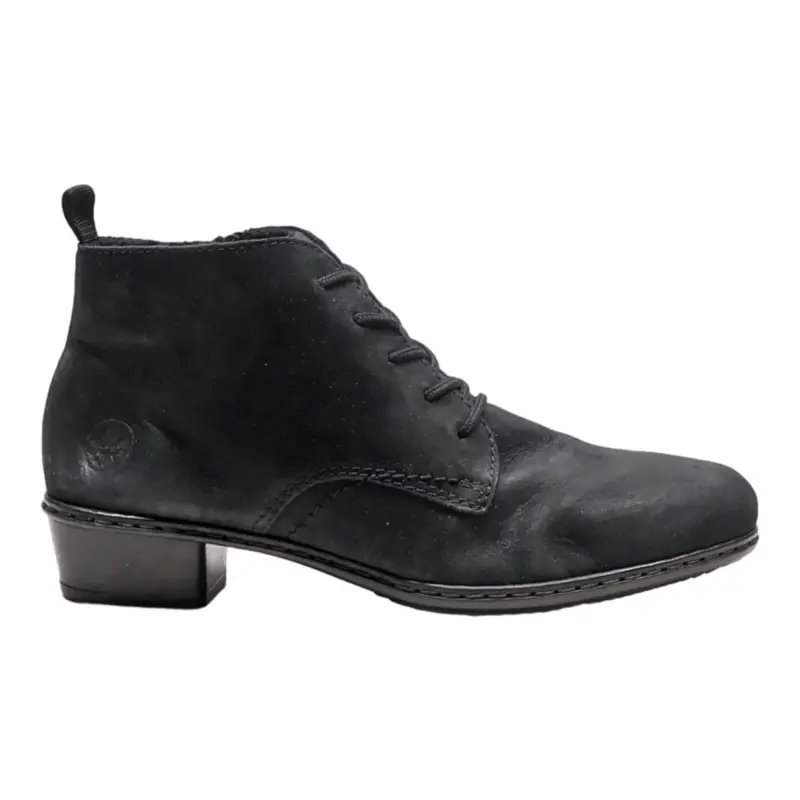 RIEKER Ankle Boots Black Suede Womens UK 7