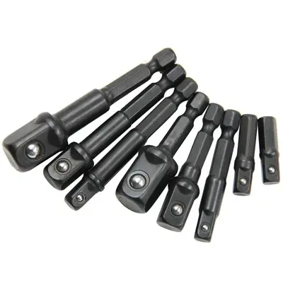 Hexagonal Shank to Square Nut Connector, Quick Release Ratchet Screwdriver Connector, Multifunctional Power Tool Accessories