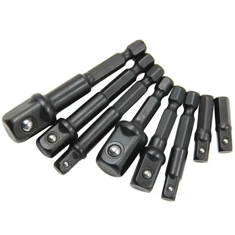 Hexagonal Shank to Square Nut Connector, Quick Release Ratchet Screwdriver Connector, Multifunctional Power Tool Accessories