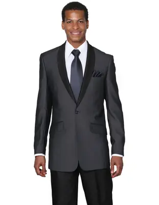 Mens Navy Blue Wedding Tuxedo - Dark Blue Tuxedo Suit