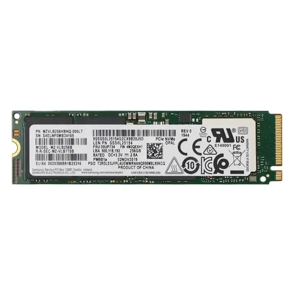 MZVLB256HBHQ-000L7 Samsung PM981A Series 256GB Triple-Level Cell PCI Express NVMe 3.0 x4 M.2 2280 Solid State Drive