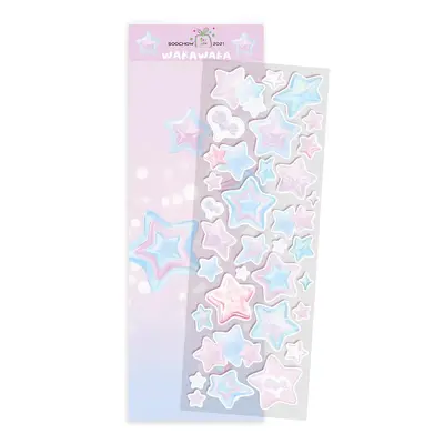 Star & Heart Pattern Sticker, Self Adhesive Decorative Stickers, DIY Decals For Water Bottle, Laptop, Phone Case, Scrapbookin...