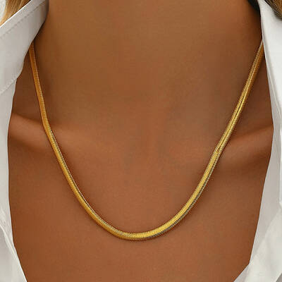 Iron Snake Chain Punk Hip-hop Minimalist Fashion Women's Necklace