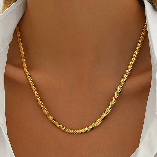 Iron Snake Chain Punk Hip-hop Minimalist Fashion Women's Necklace