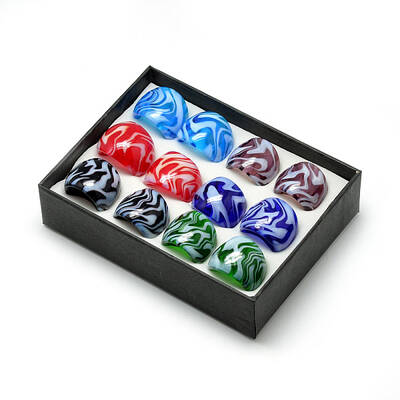 Handmade Lampwork Wide Band Finger Rings