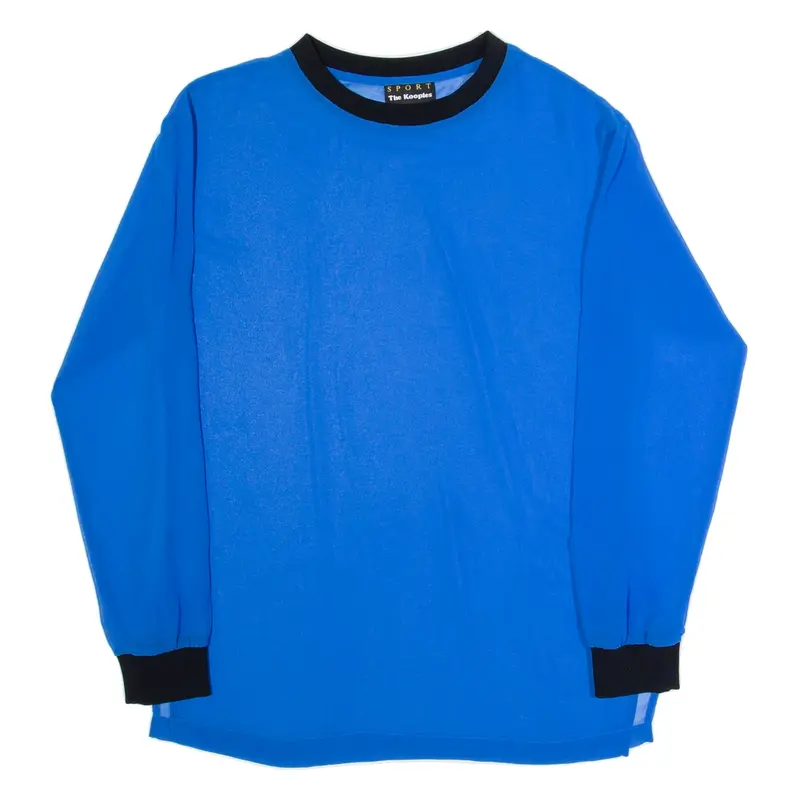 THE KOOPLES SPORT Sheer Womens Top Blue Long Sleeve XS