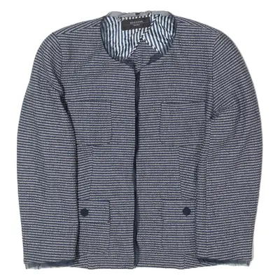 MAX MARA Blazer Jacket Blue Striped Womens S