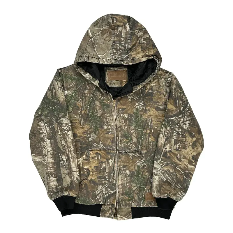 Workwear Schmidt Camo Jacket - Medium Khaki Cotton Blend | Size: medium