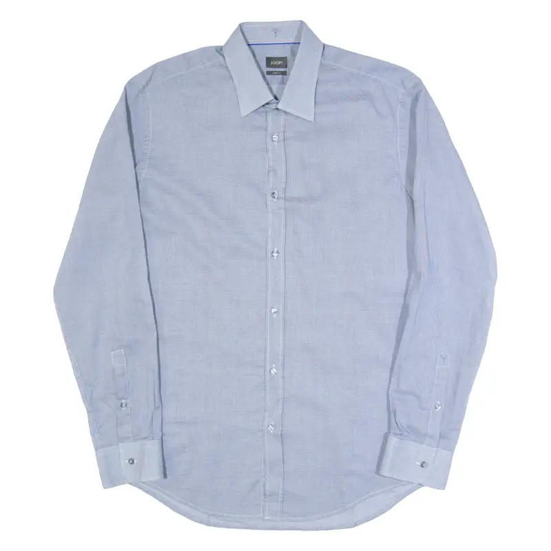 JOOP! Slim Fit Mens Plain Shirt Blue Long Sleeve L