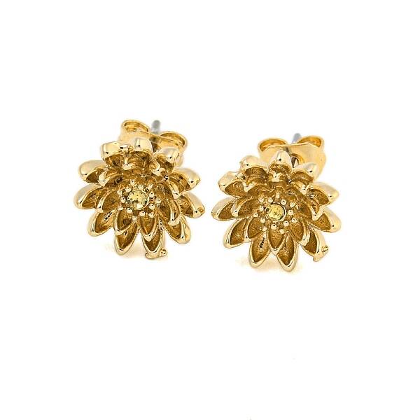 Brass Micro Pave Cubic Zirconia Ear Studs