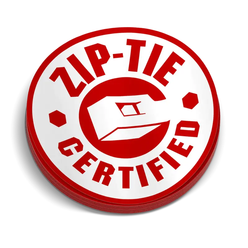 Zip Tie Hard Hat Decal