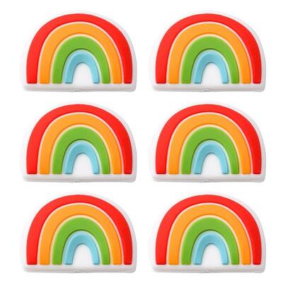6Pcs Food Grade Eco-Friendly Silicone Focal Beads