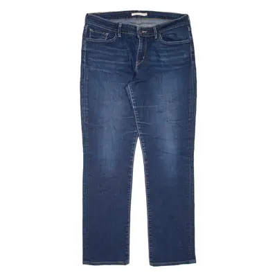 LEVI'S 714 Womens Jeans Blue Regular Straight W32 L32