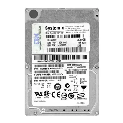 49Y1992 IBM 300GB 6Gb/s SAS 10000 2.5-Inch Hard Drive