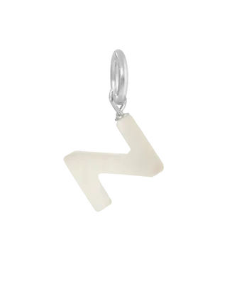 MOP Letter Charm | Metal Color: Silver | Letter: Z