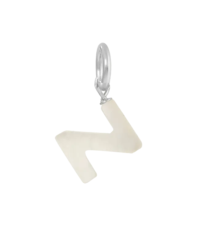 MOP Letter Charm | Metal Color: Silver | Letter: Z