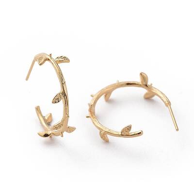 Brass Stud Earring Findings