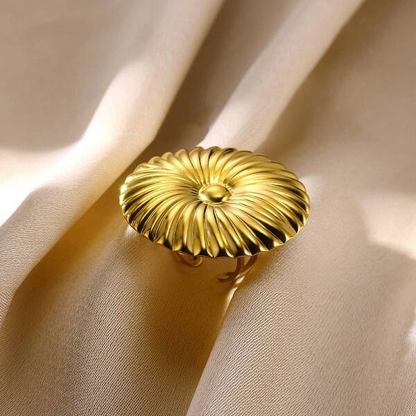 304 Stainless Steel Open Cuff Ring for Women