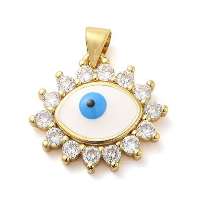Real 18K Gold Plated Brass Enamel Pendants