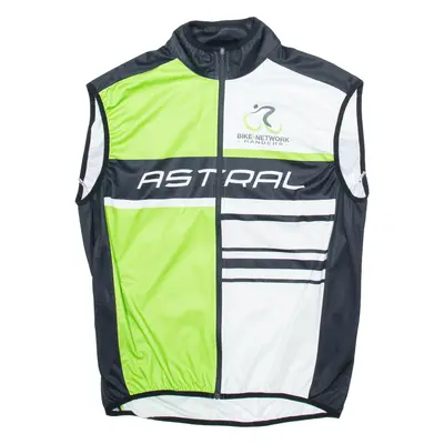 ASTRAL Full Zip Cycling Mens Jersey Green Sleeveless XL