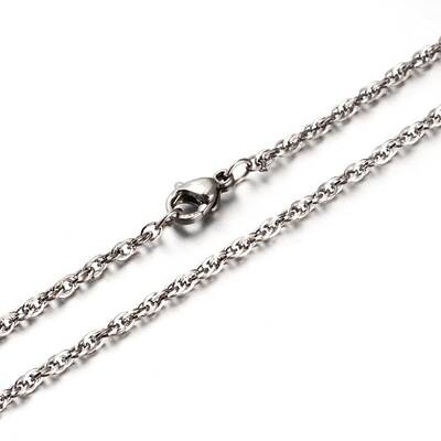 Tarnish Resistant New 304 Stainless Steel Rope Chains Necklaces