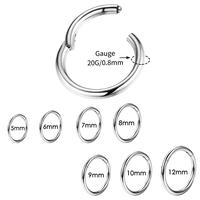 Oufer 20G 316L Stainless Steel Hinged Segment Nose Hoop Ring Cartilage Helix Ring