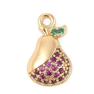 Brass Micro Pave Cubic Zirconia Pendants