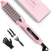 Terviiix Ionic Thermal Brush for Voluminous Style, Non-blowing Heated Round Brush with Adjustable Temp, Fast Heating with Dua...