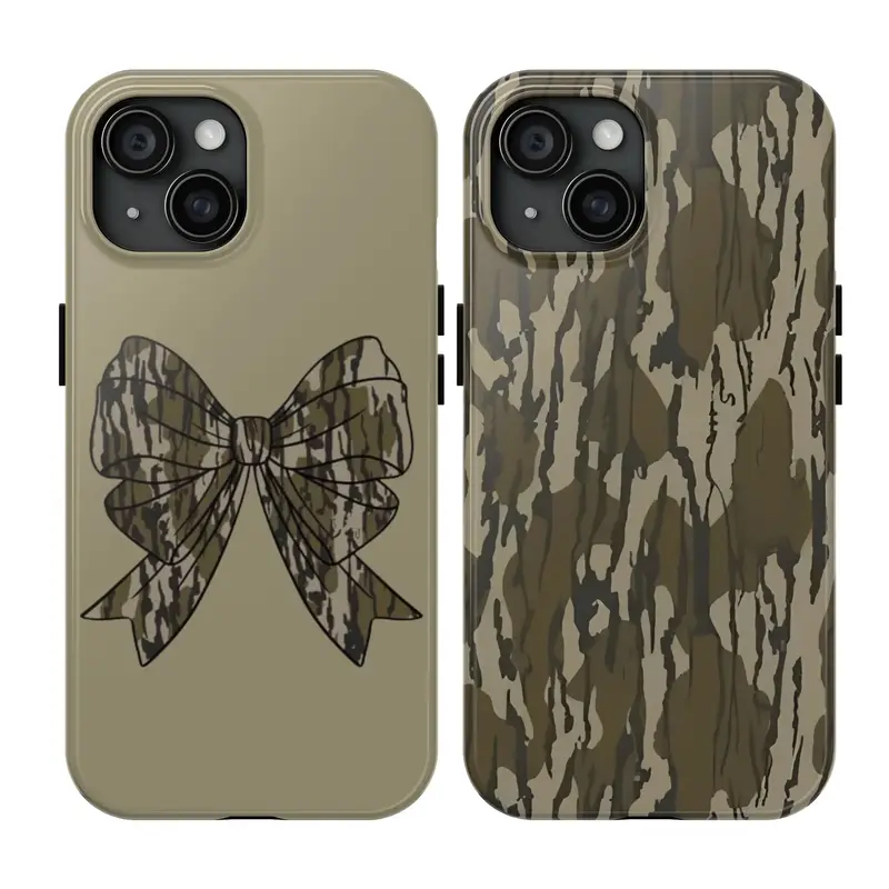 Camo Couple Phone Case, Old School Matching Phone Cases Compatible With iPhone, Gift Ideas For BF and GF Durable Shockproof C...