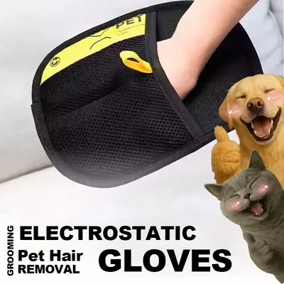 Pet Hair Remover Gloves-Electrostatic Two, Way!Brush, Reusable Cat & Dog Fur Cleaner, Sticky Hai!Removal for Sofas, Clothes, ...