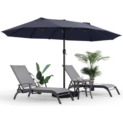 ABCCANOPY 13FT Double-Sided Patio Umbrella Garden Large Umbrella,Swimming Pool 12+Colors, Umbrella Base (Stand) Included