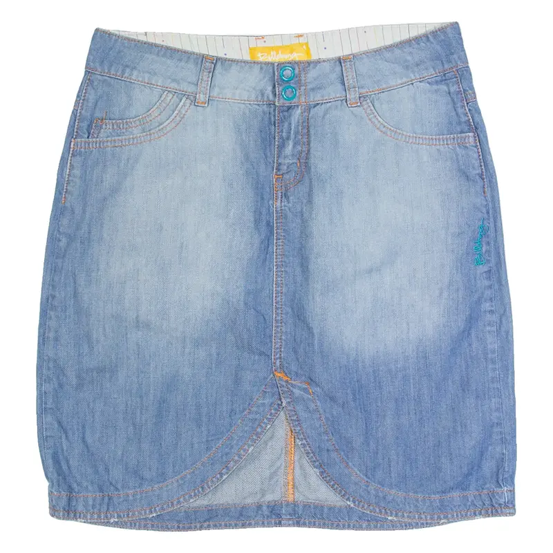 BILLABONG Womens Straight Skirt Blue Short Denim M