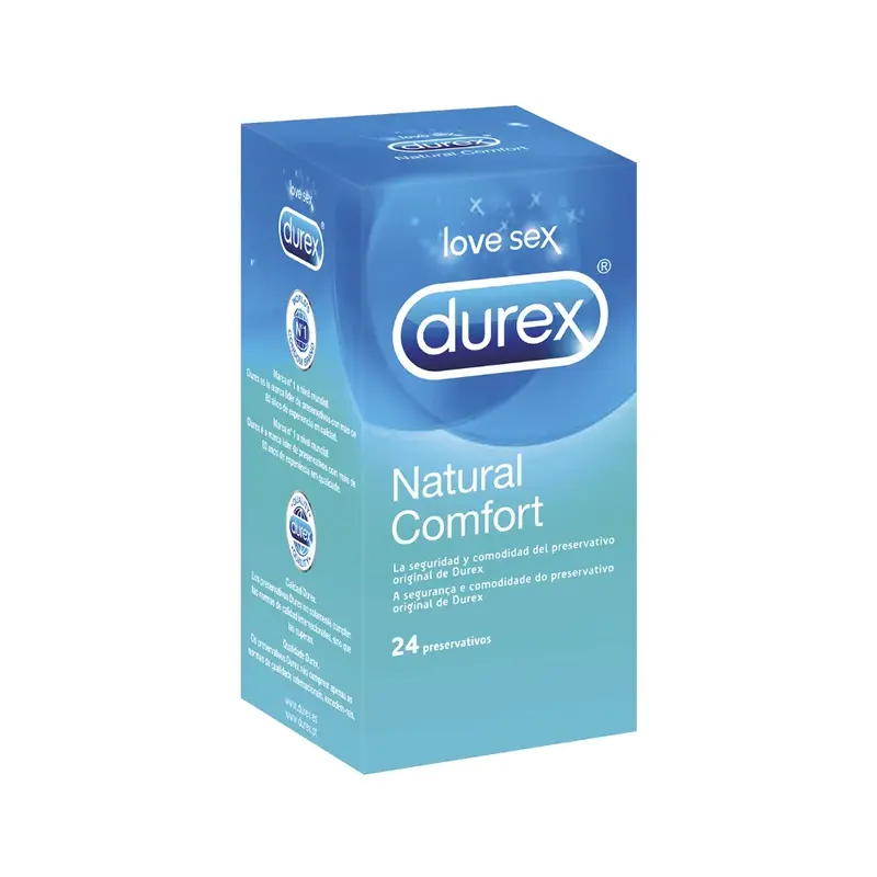 Preservativi Durex Natural Plus in lattice di gomma 24