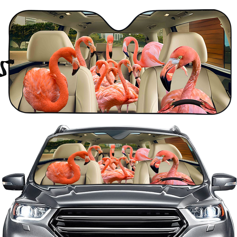 Flamingo Car Sun Shade