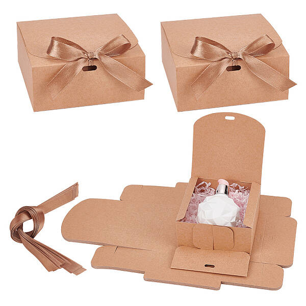 Square Kraft Paper Jewelry Gift Boxes