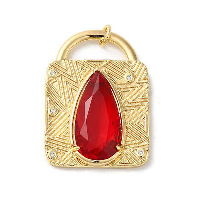 Lock Rack Plating Brass Pendants