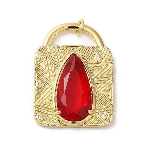 Lock Rack Plating Brass Pendants