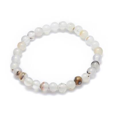 Natural Agate Bead Stretch Bracelets