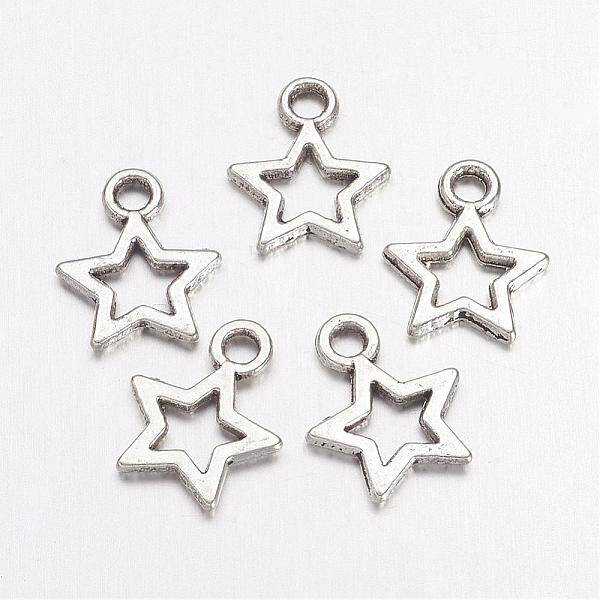 Antique Silver Tibetan Style Star Pendants