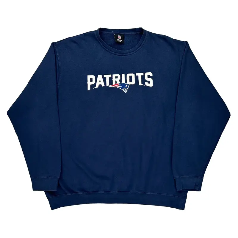 Patriots Nfl Graphic Sweatshirt - 2XL Navy Cotton Blend